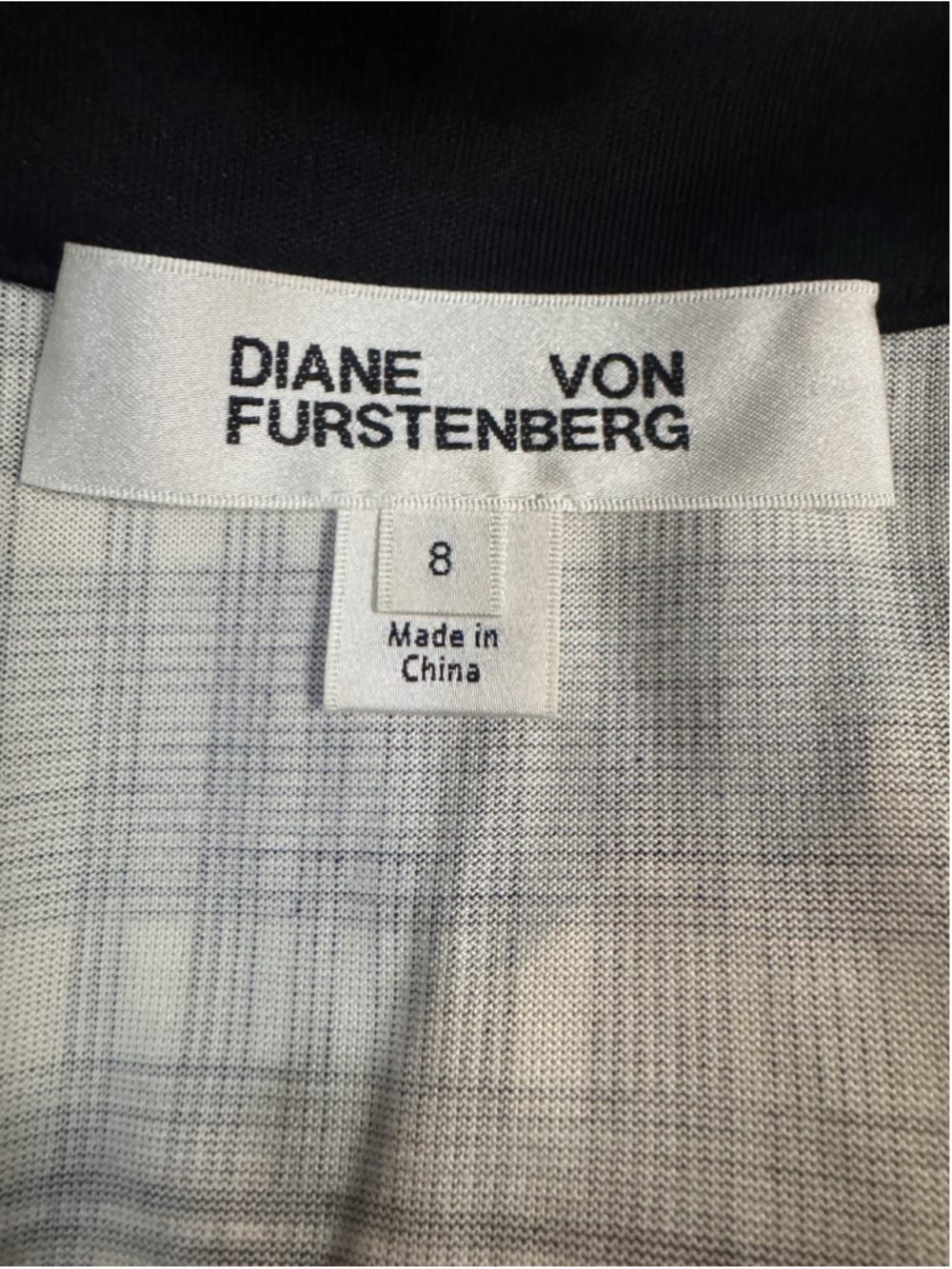 Diane Von Furstenberg Silk Wrap Black And White Plaid Romper Size 8 Classic - Picture 2 of 11